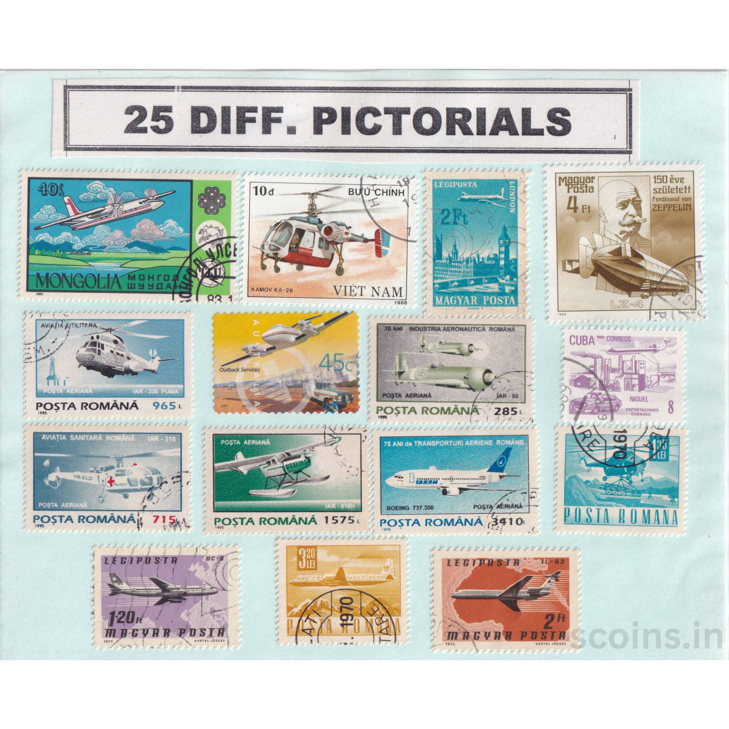 WORLD 25 DIFF PICTORIALS