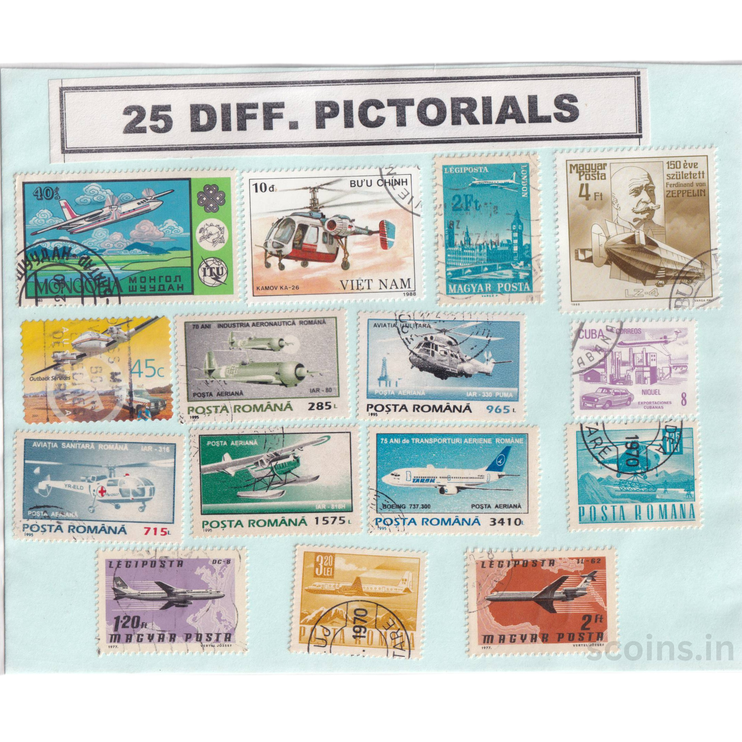 WORLD 25 DIFF PICTORIALS