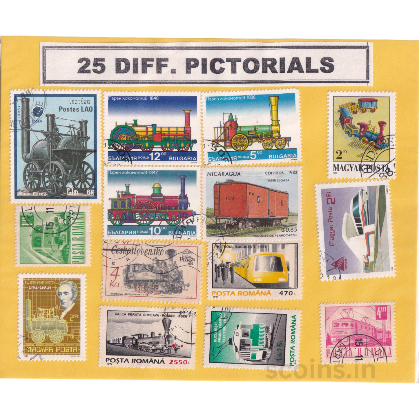 WORLD 25 DIFF PICTORIALS