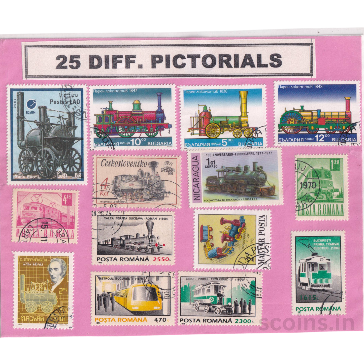 WORLD 25 DIFF PICTORIALS