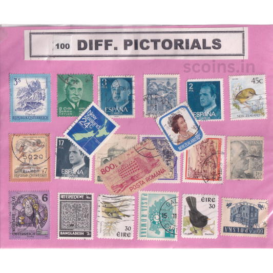 WORLD 100 DIFF PICTORIALS