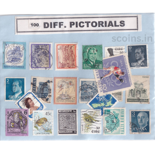 WORLD 100 DIFF PICTORIALS