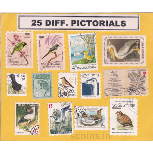 WORLD 25 DIFF PICTORIALS