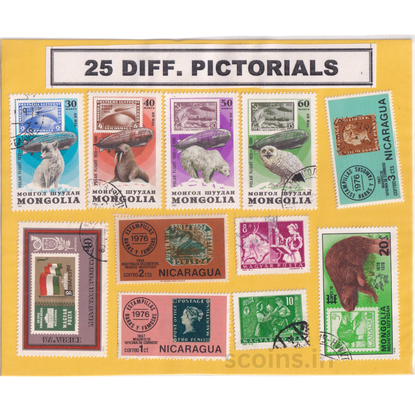 WORLD 25 DIFF PICTORIALS