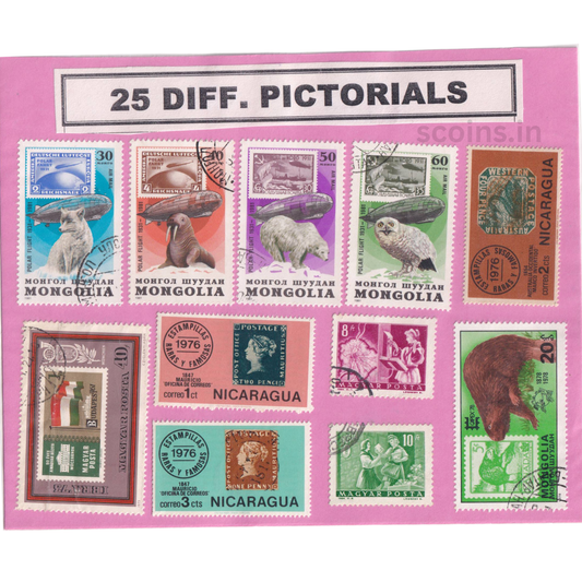 WORLD 25 DIFF PICTORIALS