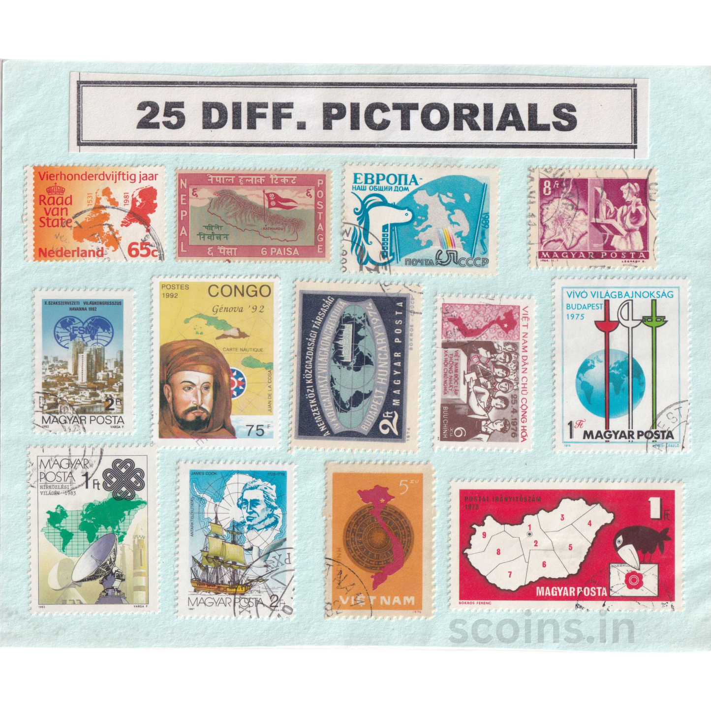 WORLD 25 DIFF PICTORIALS