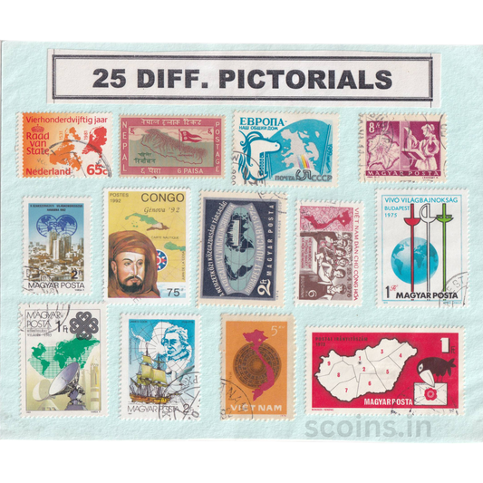 WORLD 25 DIFF PICTORIALS