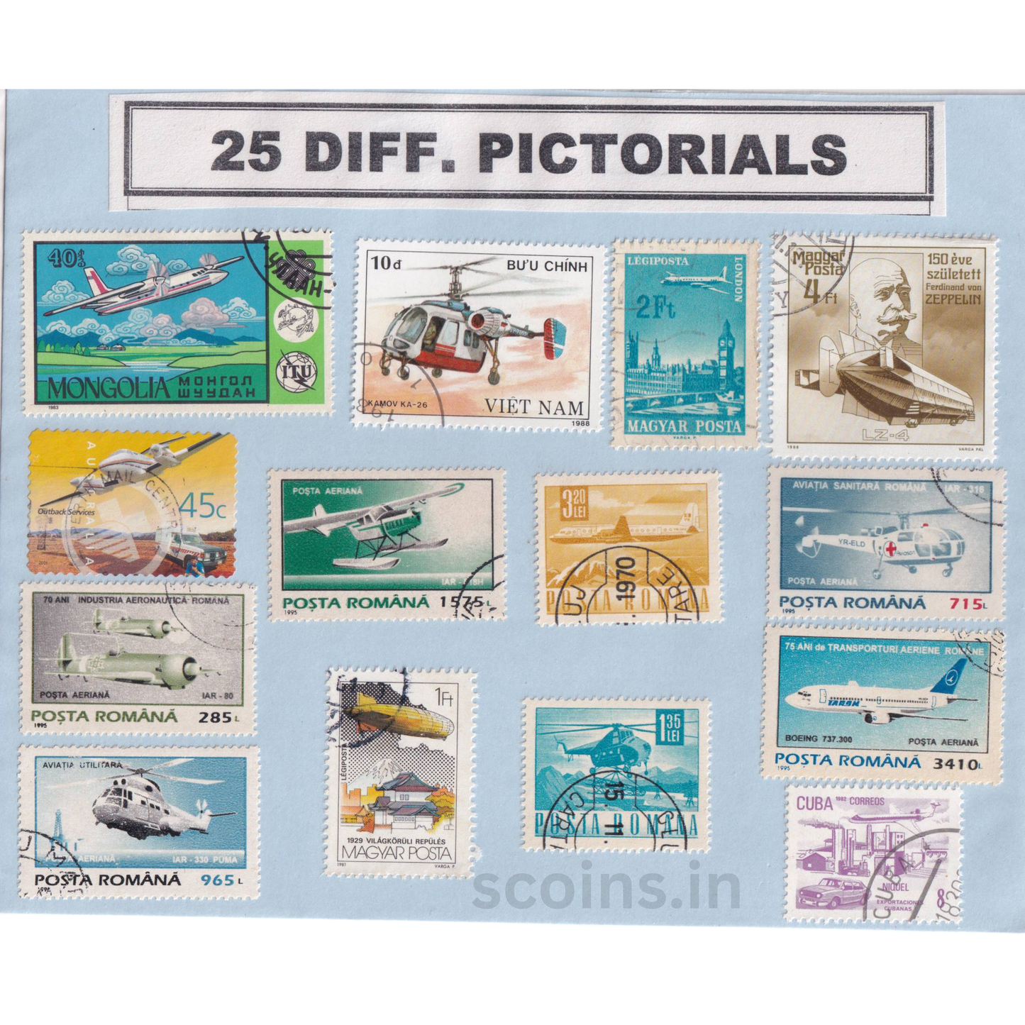 WORLD 25 DIFF PICTORIALS