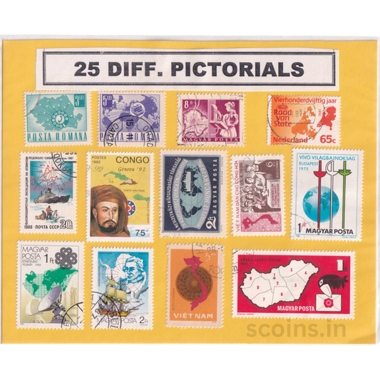 WORLD 25 DIFF PICTORIALS