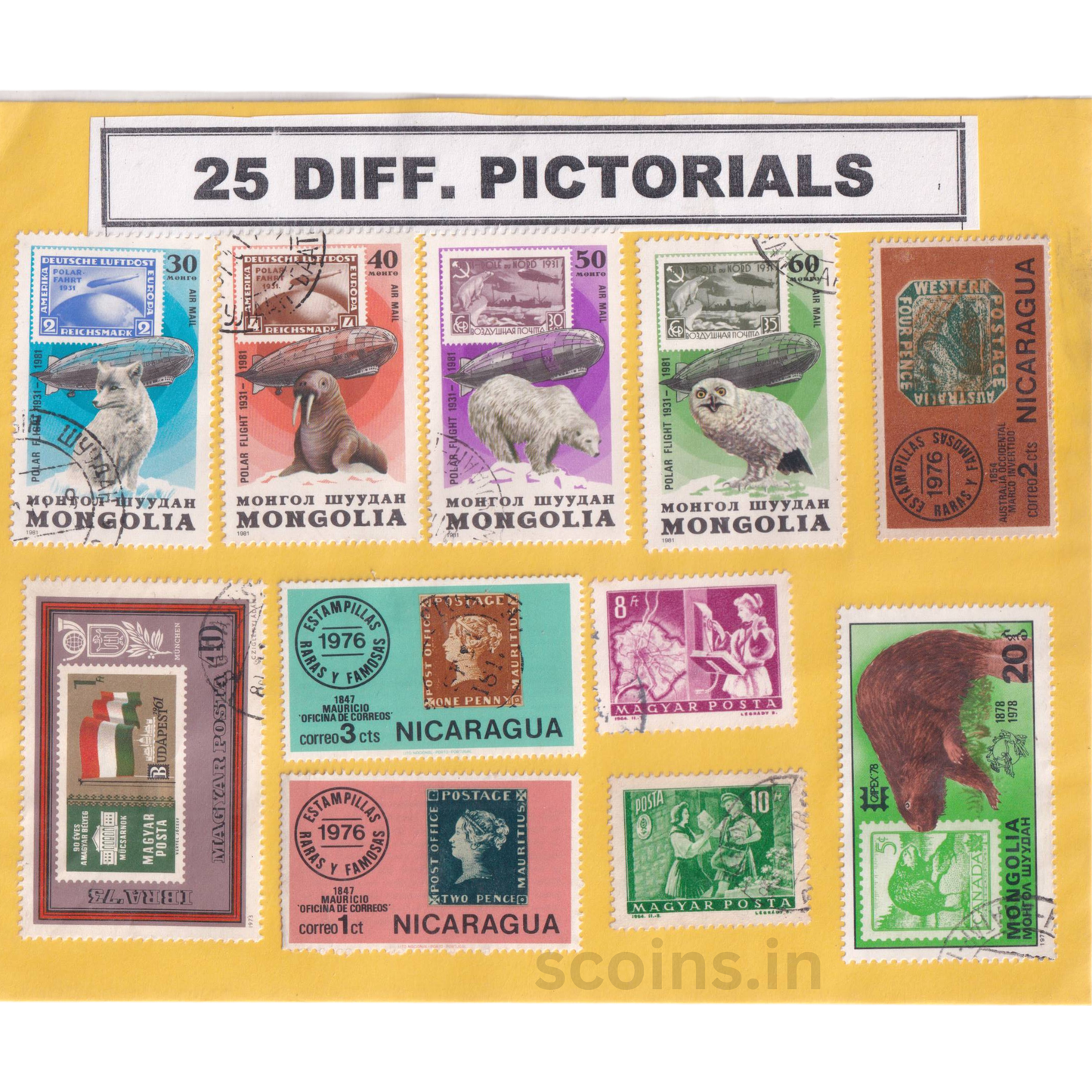 WORLD 25 DIFF PICTORIALS