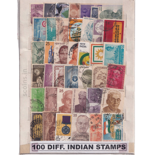 100 DIFF INDIAN STAMPS