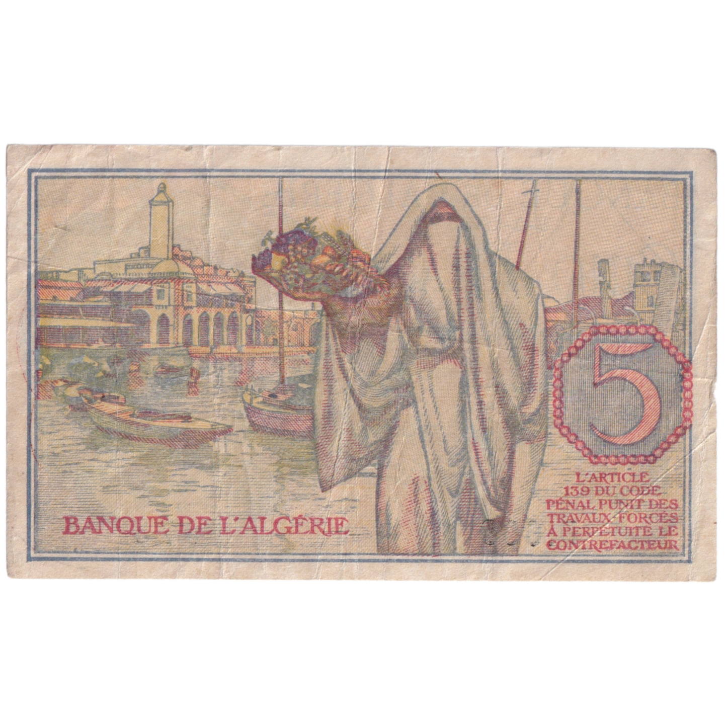 Algeria 1944 5 Francs D 609 973