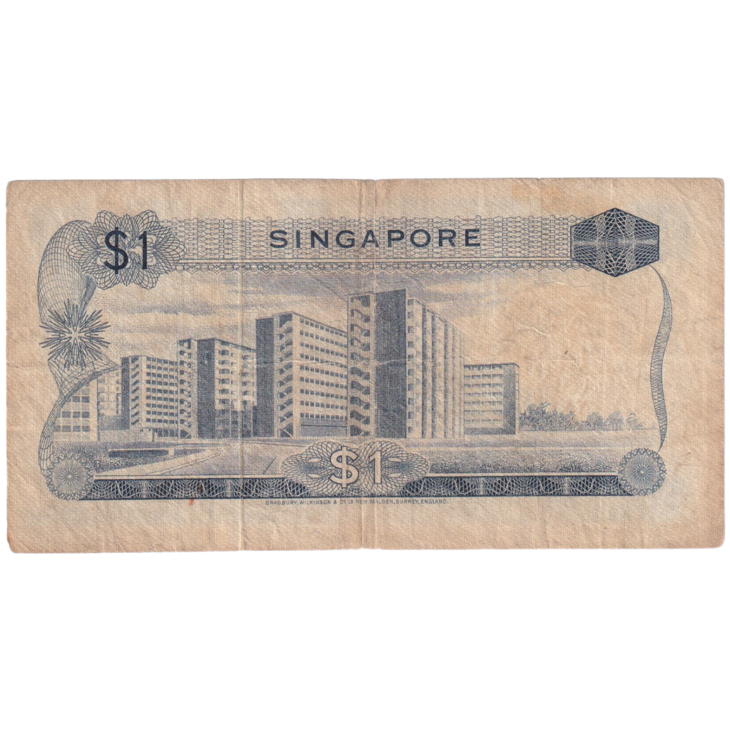Singapore 1972 1 Dollar F C/18 709120 Banknote