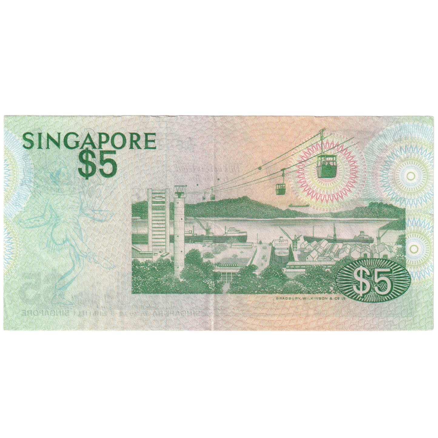 Singapore 1976 5 Dollars UNC A/55 642343 Banknote