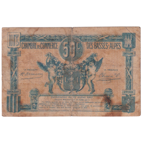 France 1915 50 Centimes F 404,599 Banknote