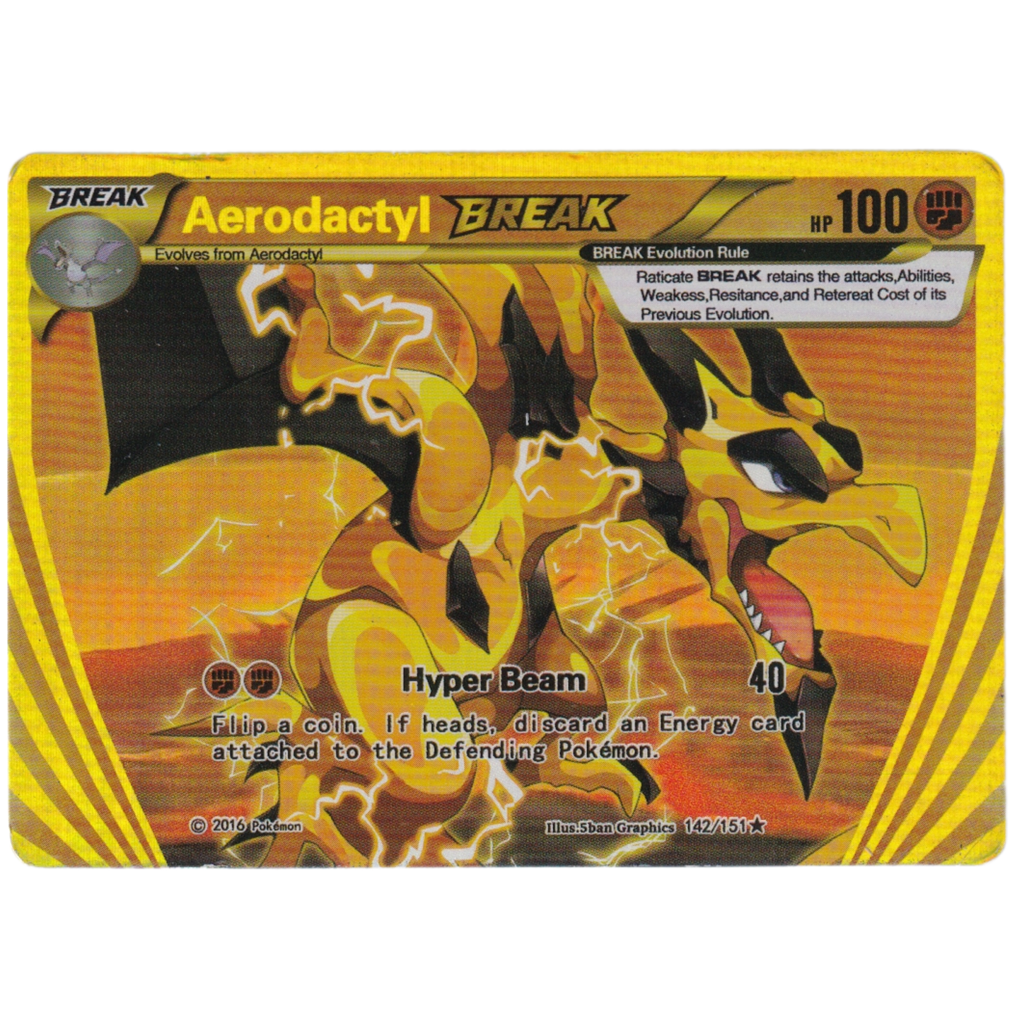 Pokemon Break Aerodactyl Break hp 100