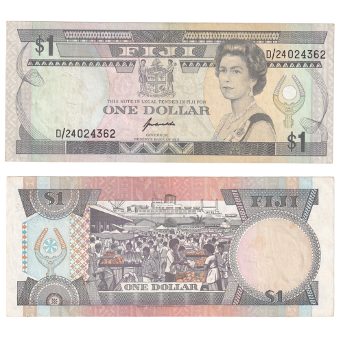 Fiji 1993 1 Dollar UNC D/4 024362 Banknote