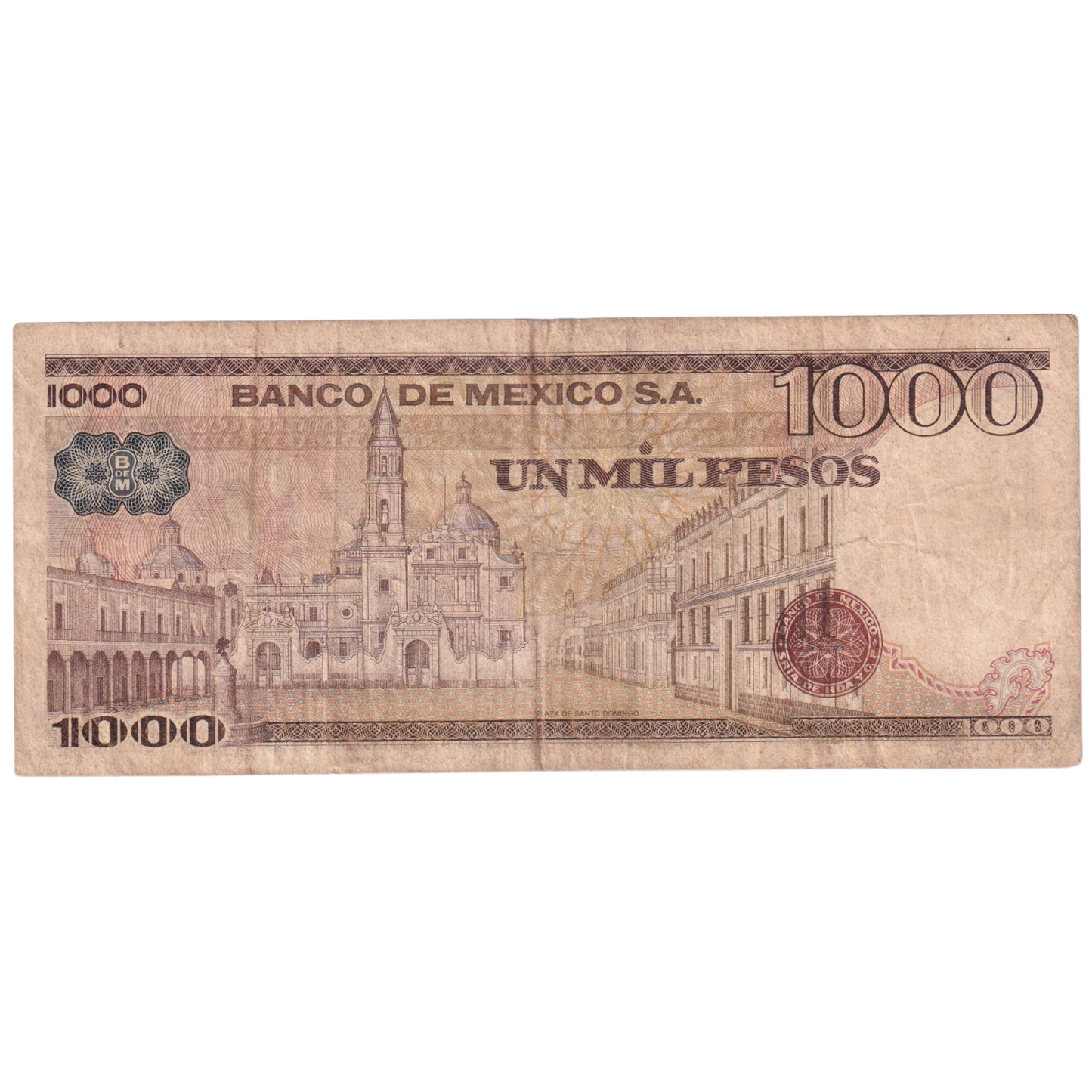 Mexico 1981 1000 Pesos F T B584544 Banknote