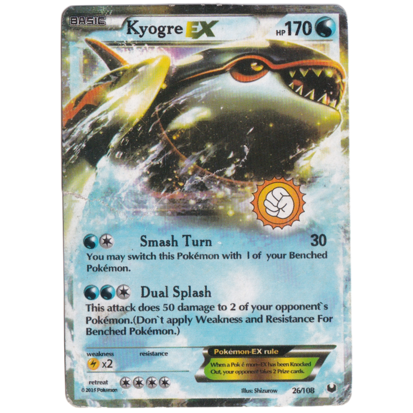 Pokemon kyorge ex hp 170 card