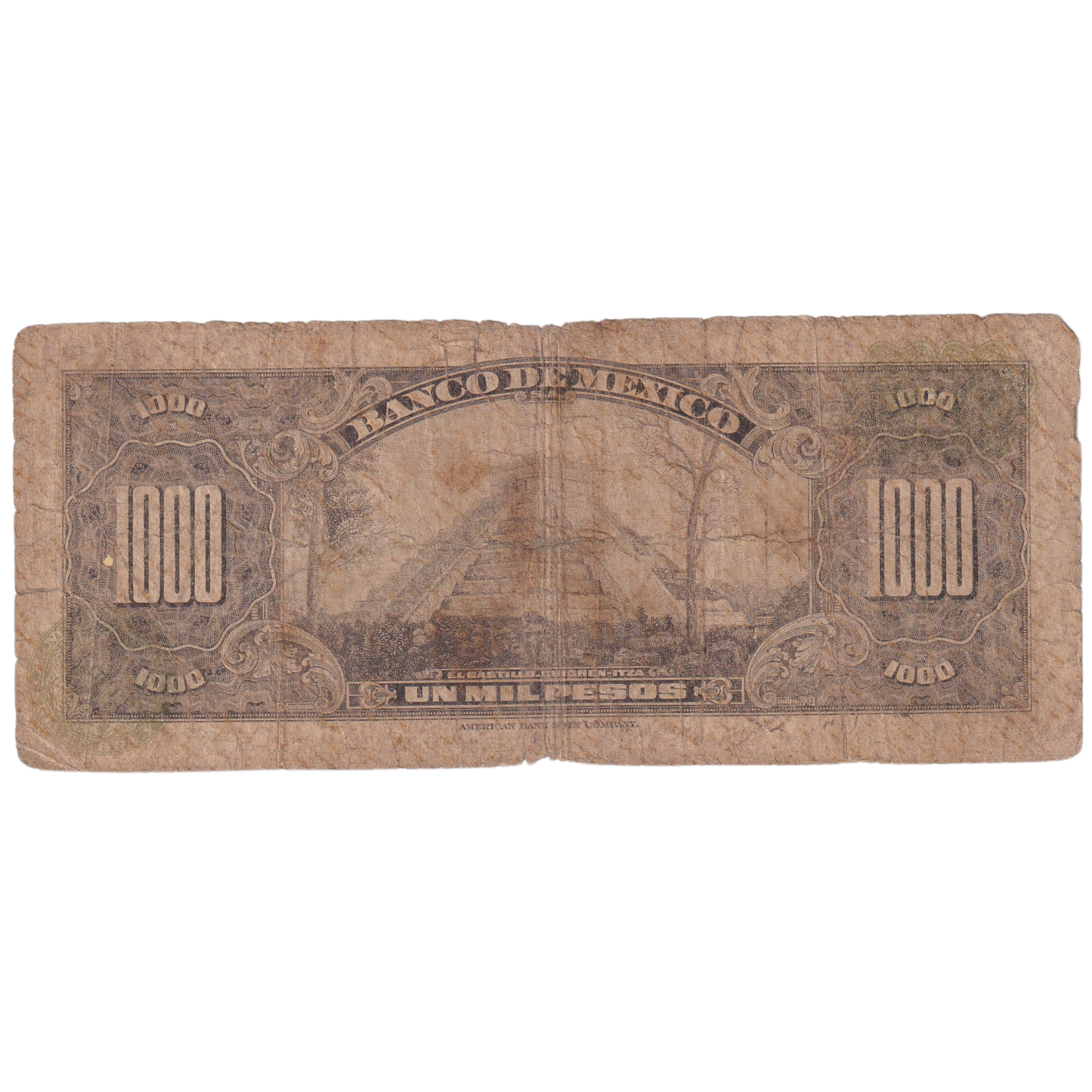 Mexico 1917 1000 Pesos G B9383393 Banknote