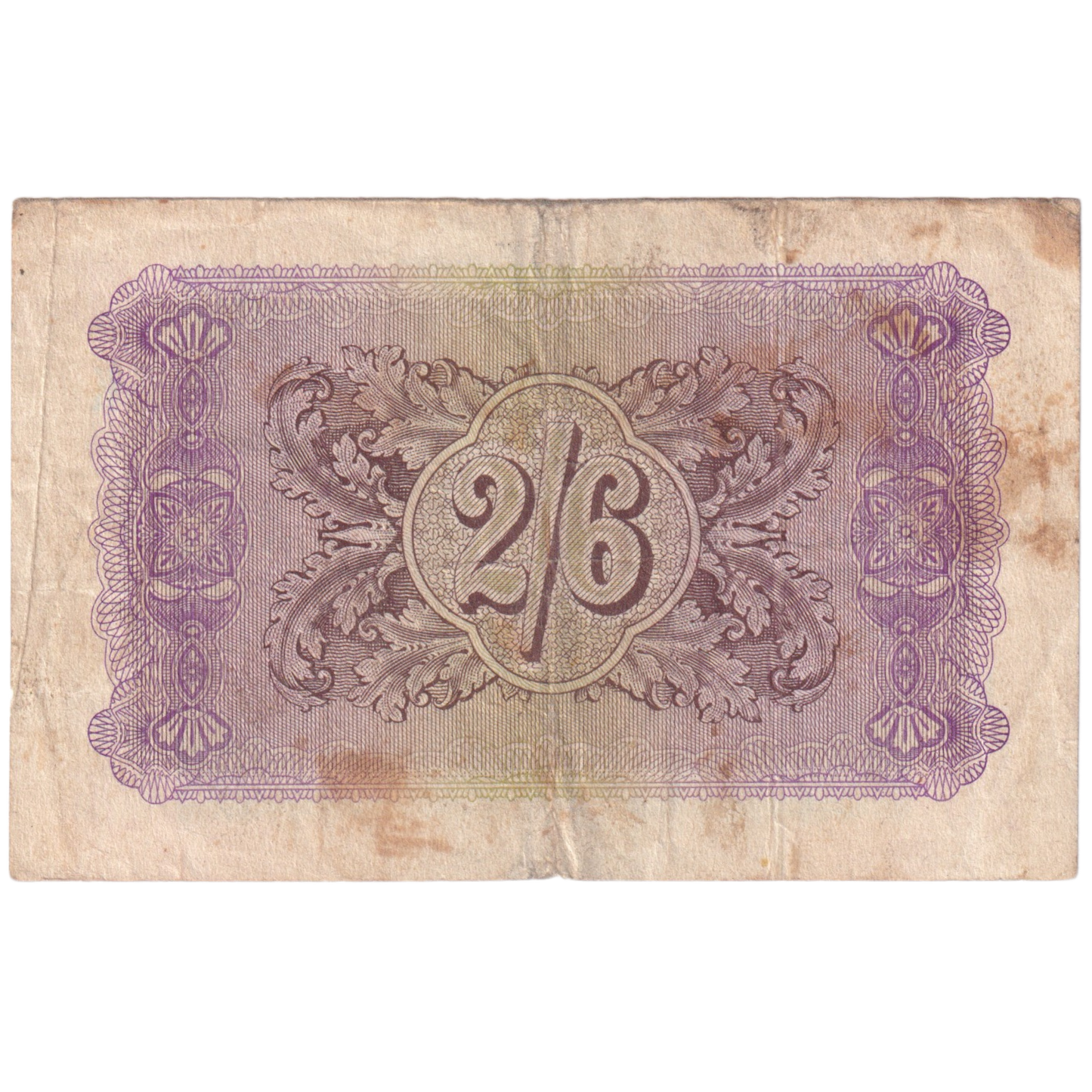 British Military 1942 2 Shillings 6 pence F Banknote