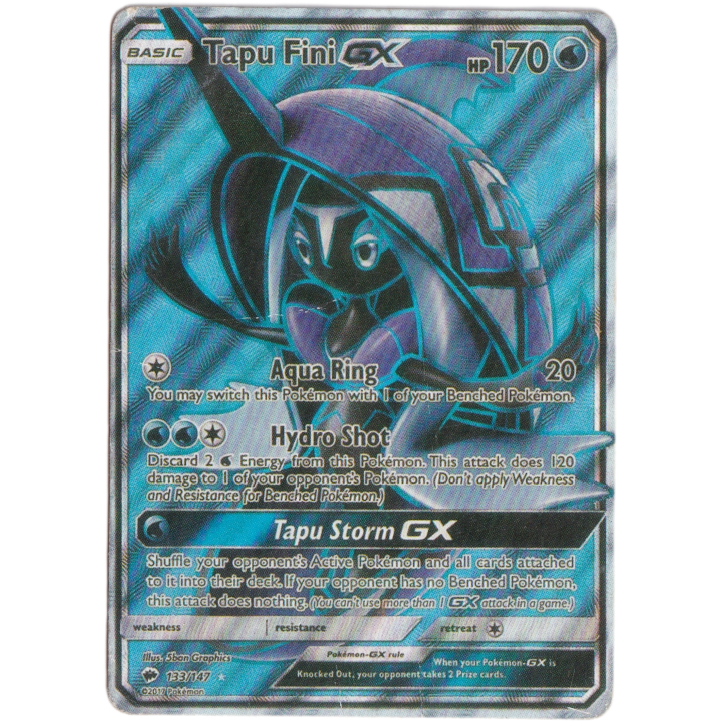 Pokemon Basic Tapu Fini Gx HP 170 Card