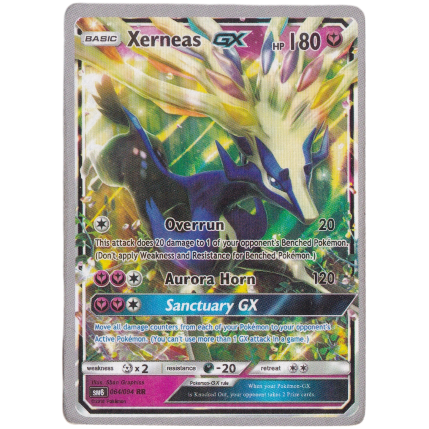 Pokemon Basic Xerneas GX HP 180 Card