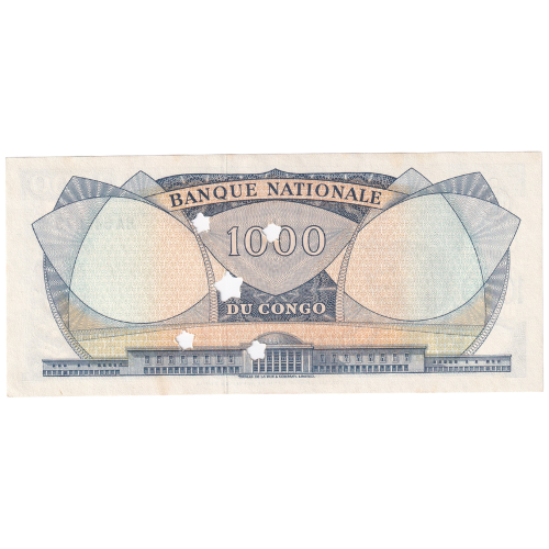 Congo 1964 1000 Francs UNC BA 541678 Banknote