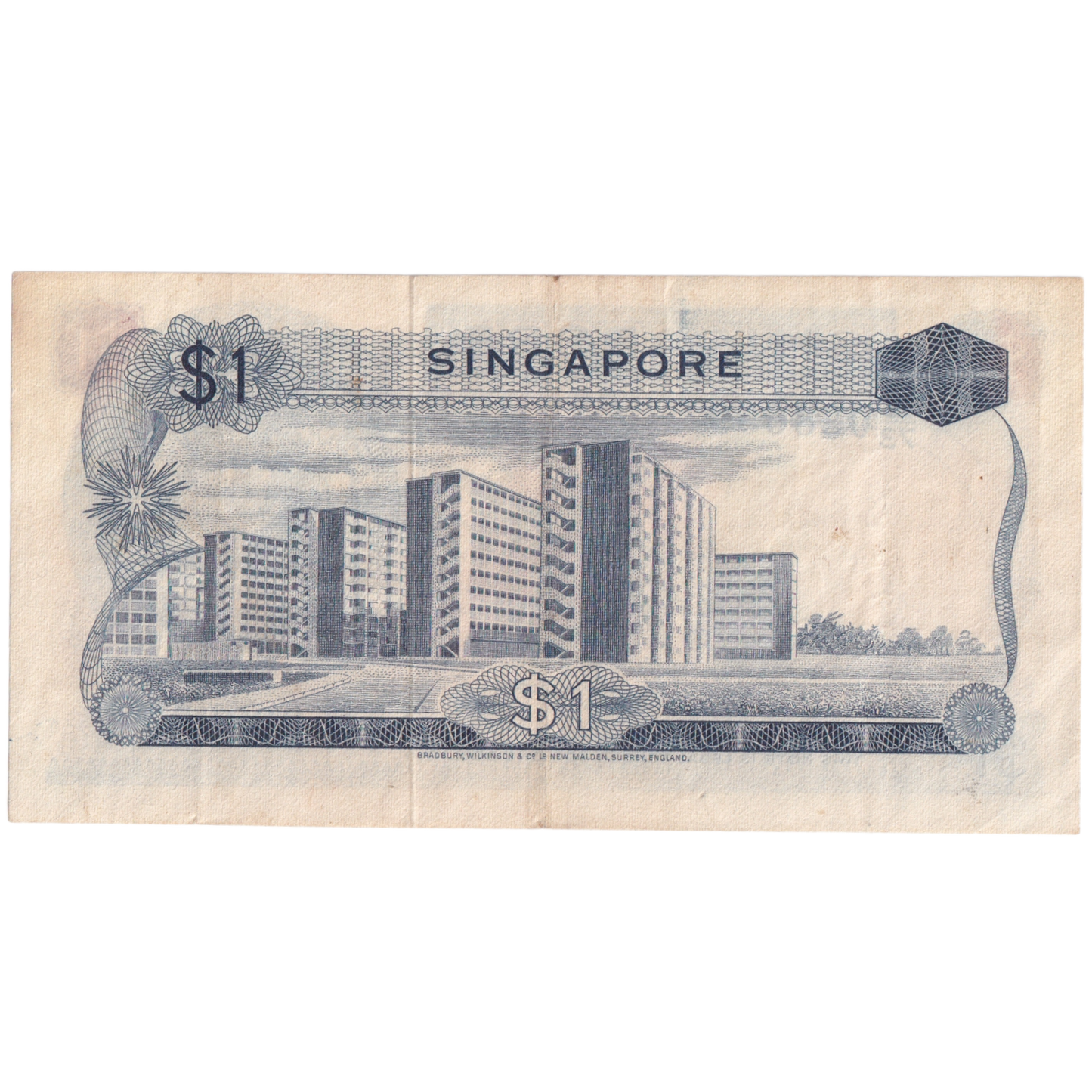 Singapore 1967-1972 1 Dollar F B/73 038659 Banknote