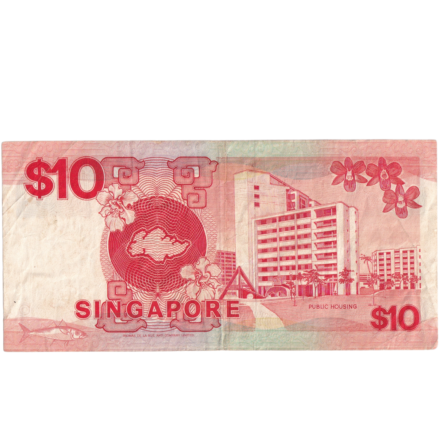 Singapore 1988 10 Dollars F E/20 303371 Banknote