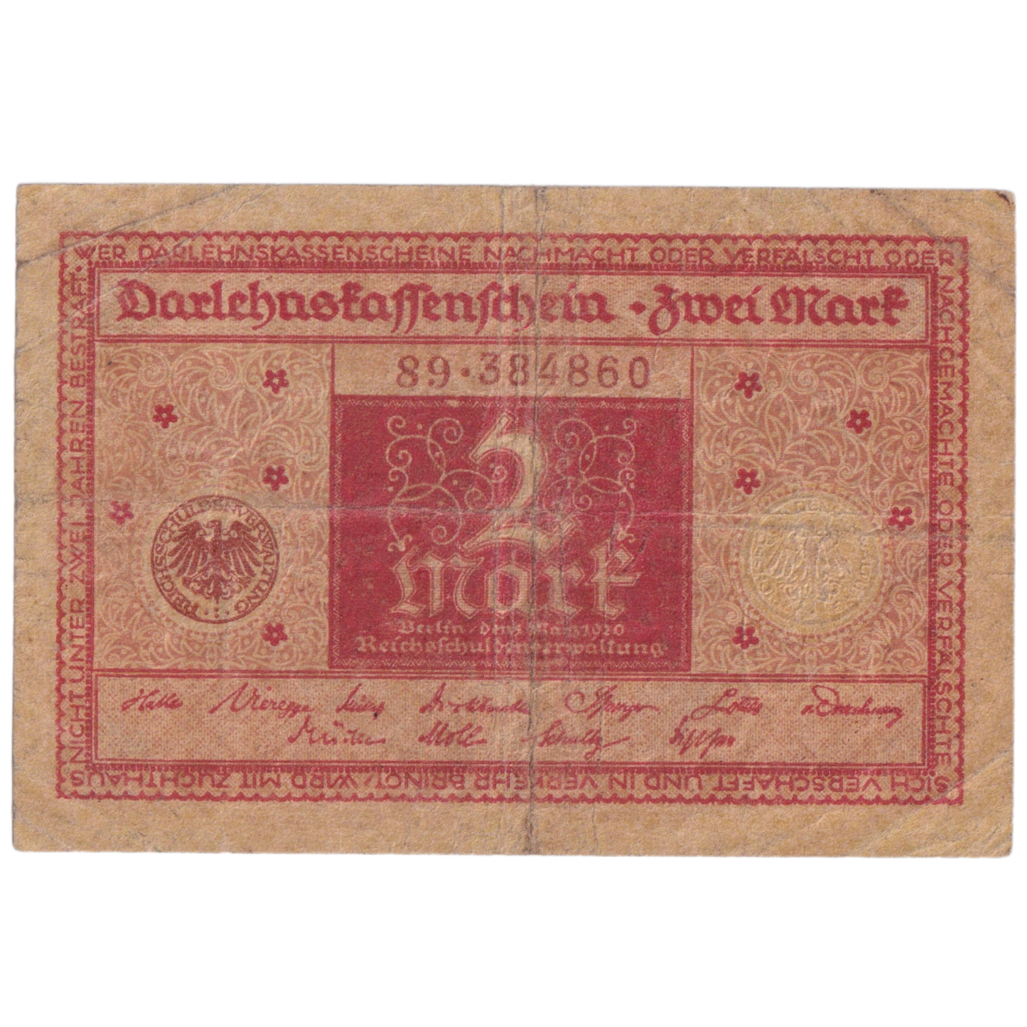 Germany 1920 2 Mark 89 384860