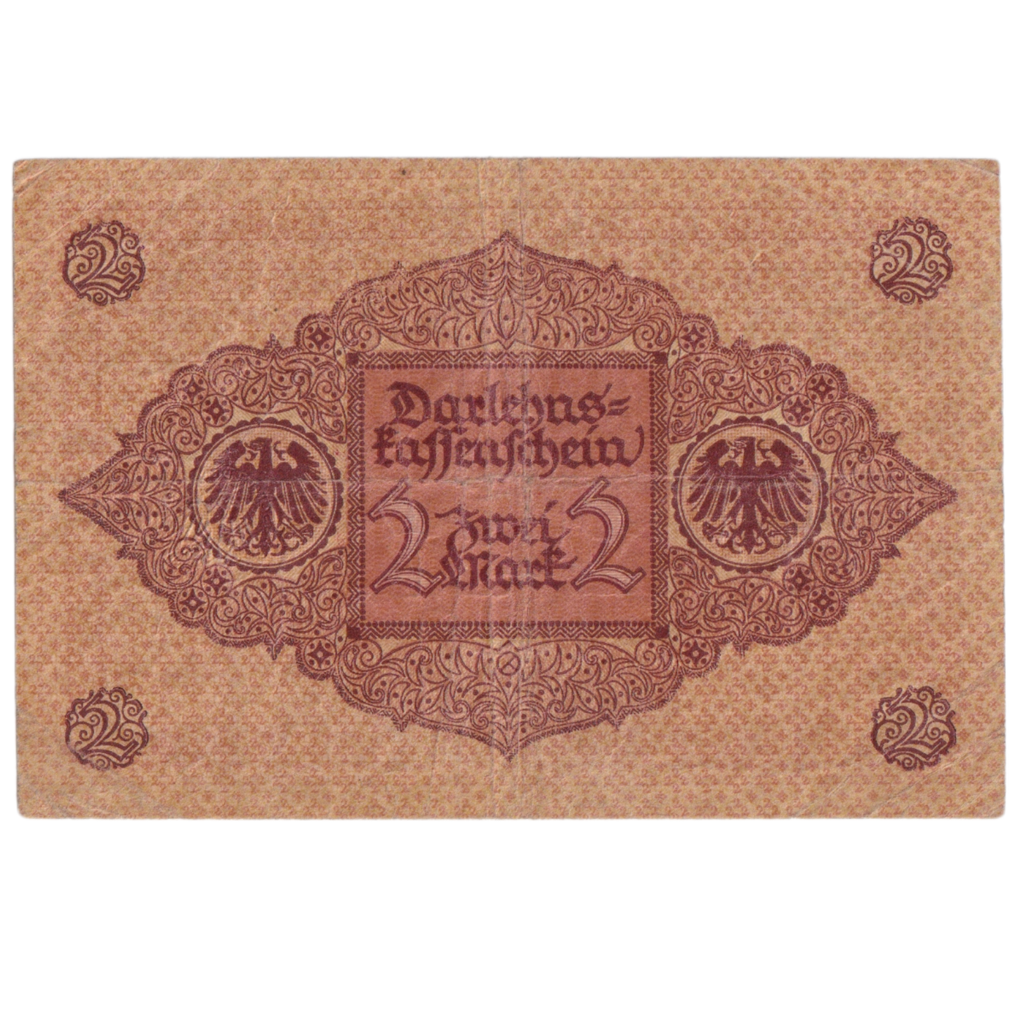 Germany 1920 2 Mark F 89 384860 Banknote
