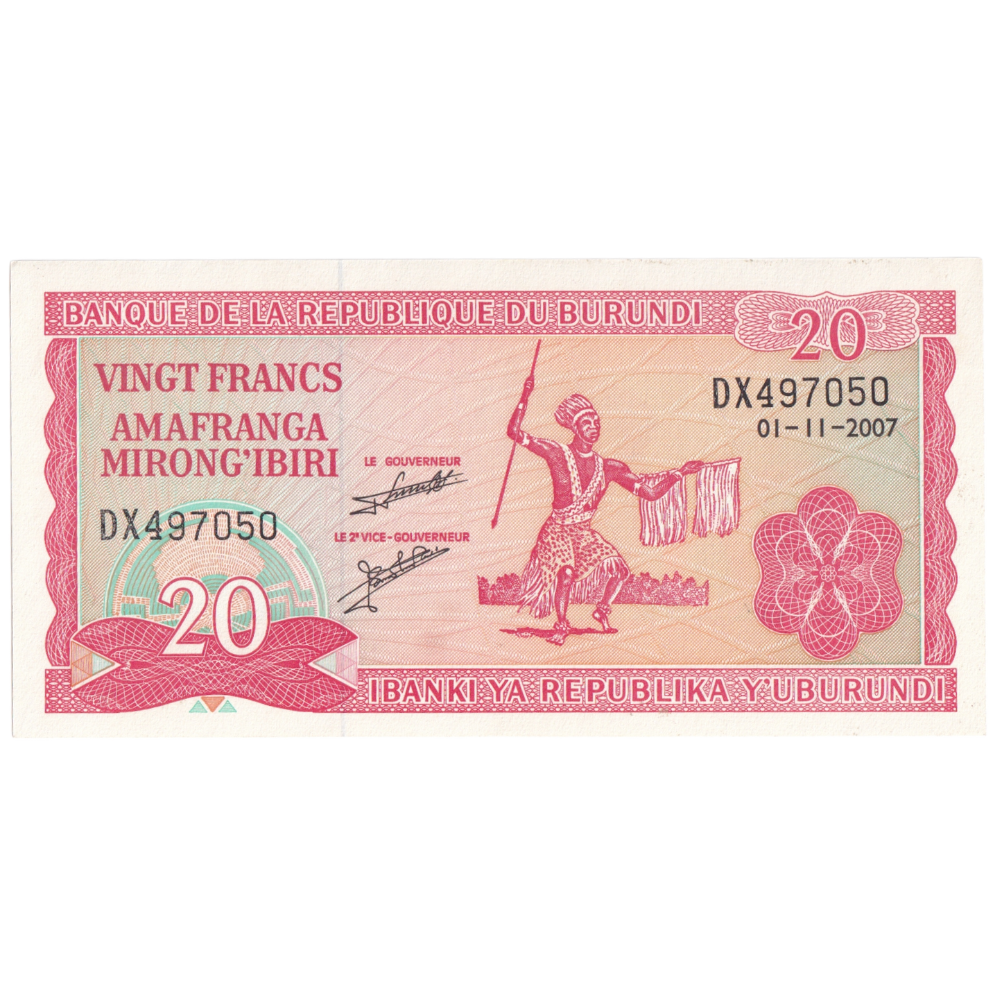 Burundi 2007 20 Francs DX497050