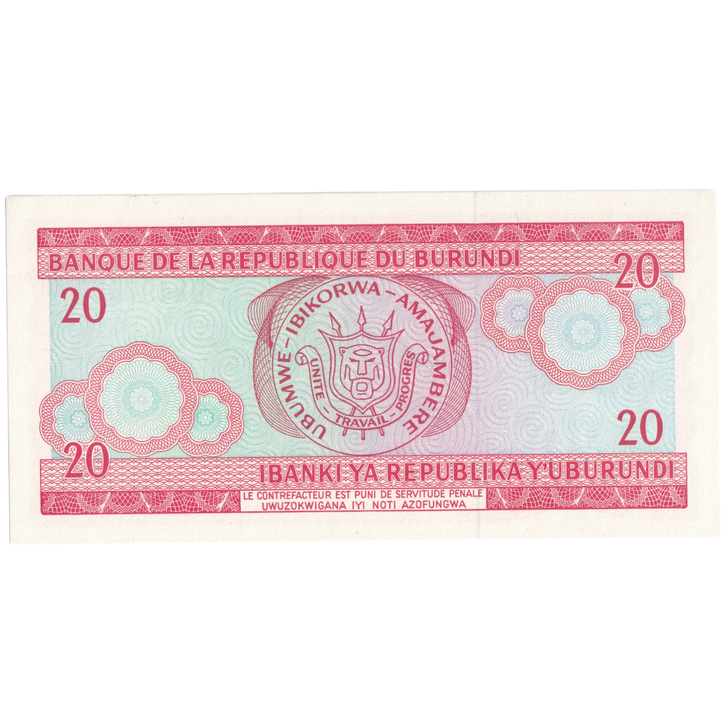 Burundi 2007 20 Francs DX497050