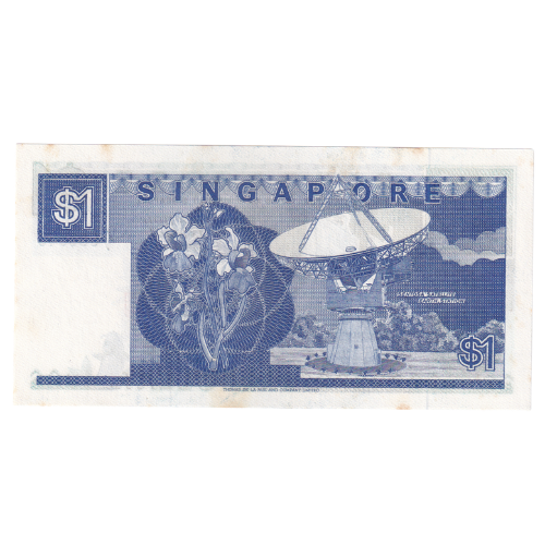 Singapore 1987 1 Dollar VF A/7 988343 Banknote