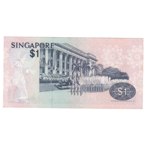Singapore 1980 1 Dollar VF G/35 383581 Banknote
