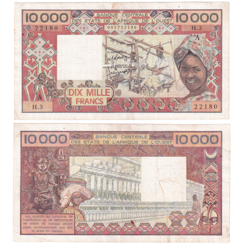 WEST AFRICAN STATES IVORY COAST 10000 FRANCS