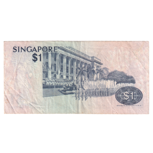 Singapore 1980 1 Dollar F D/35 576017 Banknote