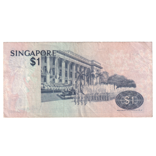 Singapore 1980 1 Dollar F D/18 865693 Banknote