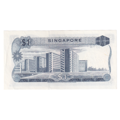 Singapore 1972 1 Dollar VF A/53 143356 Banknote