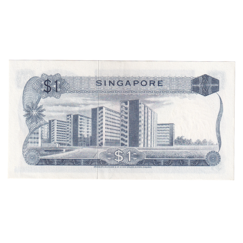 Singapore 1972 1 Dollar VF D/98 268305 Banknote