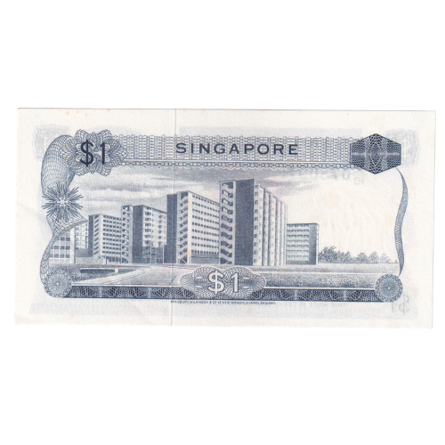 Singapore 1972 1 Dollar VF E/10 078097 Banknote