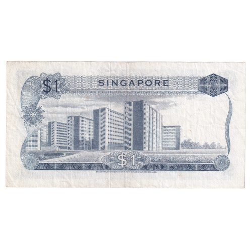 Singapore 1972 1 Dollar VF B/13 689427 Banknote