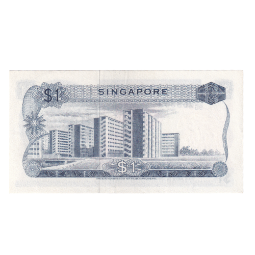Singapore 1972 1 Dollar VF D/98 268309 Banknote