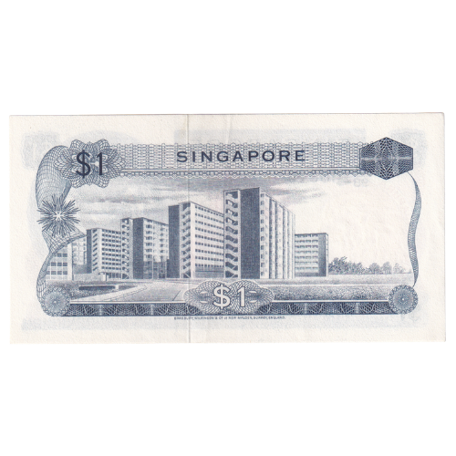 Singapore 1972 1 Dollar VF D/98 268310 Banknote