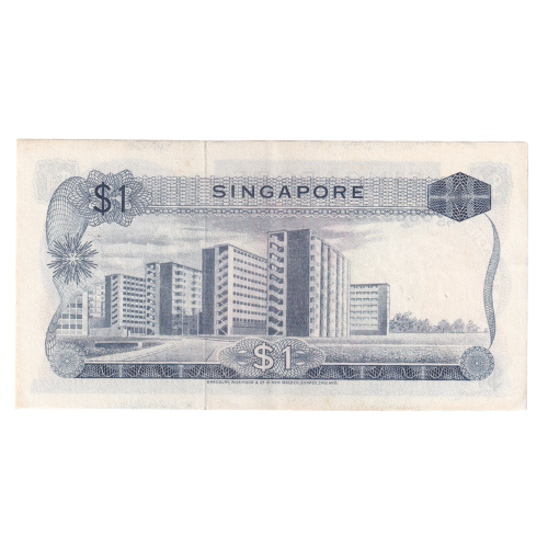 Singapore 1972 1 Dollar F B/45 806520 Banknote