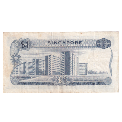 Singapore 1972 1 Dollar F D/41 249247 Banknote