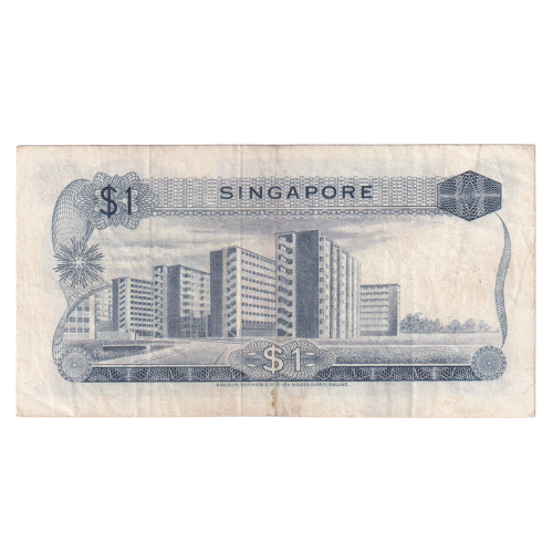 Singapore 1972 1 Dollar F D/79 339181 Banknote