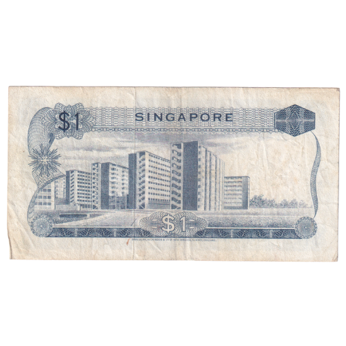 Singapore 1972 1 Dollar F D/21 225000 Banknote