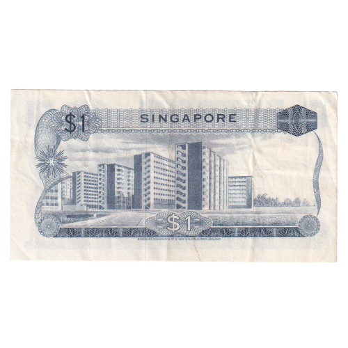 Singapore 1972 1 Dollar F C/84 480232 Banknote